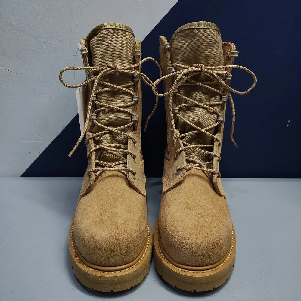 Thorogood Hot Weather Military Combat Boots Mens US 4R Tan Waterproof Steel Toe
